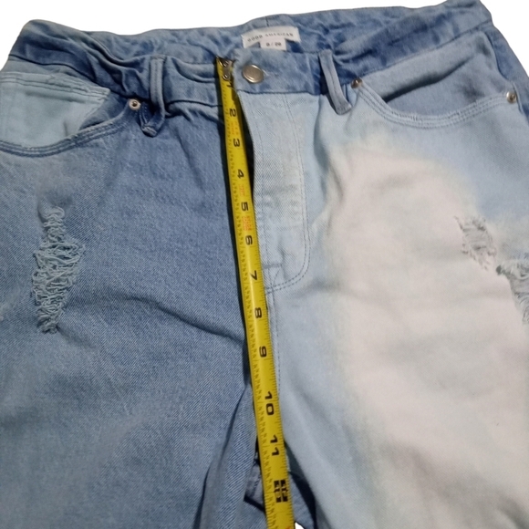 Good American 90s Two Tone Busted Knee Relaxed Fit High Waist Size 8/29 - Picture 6 of 11